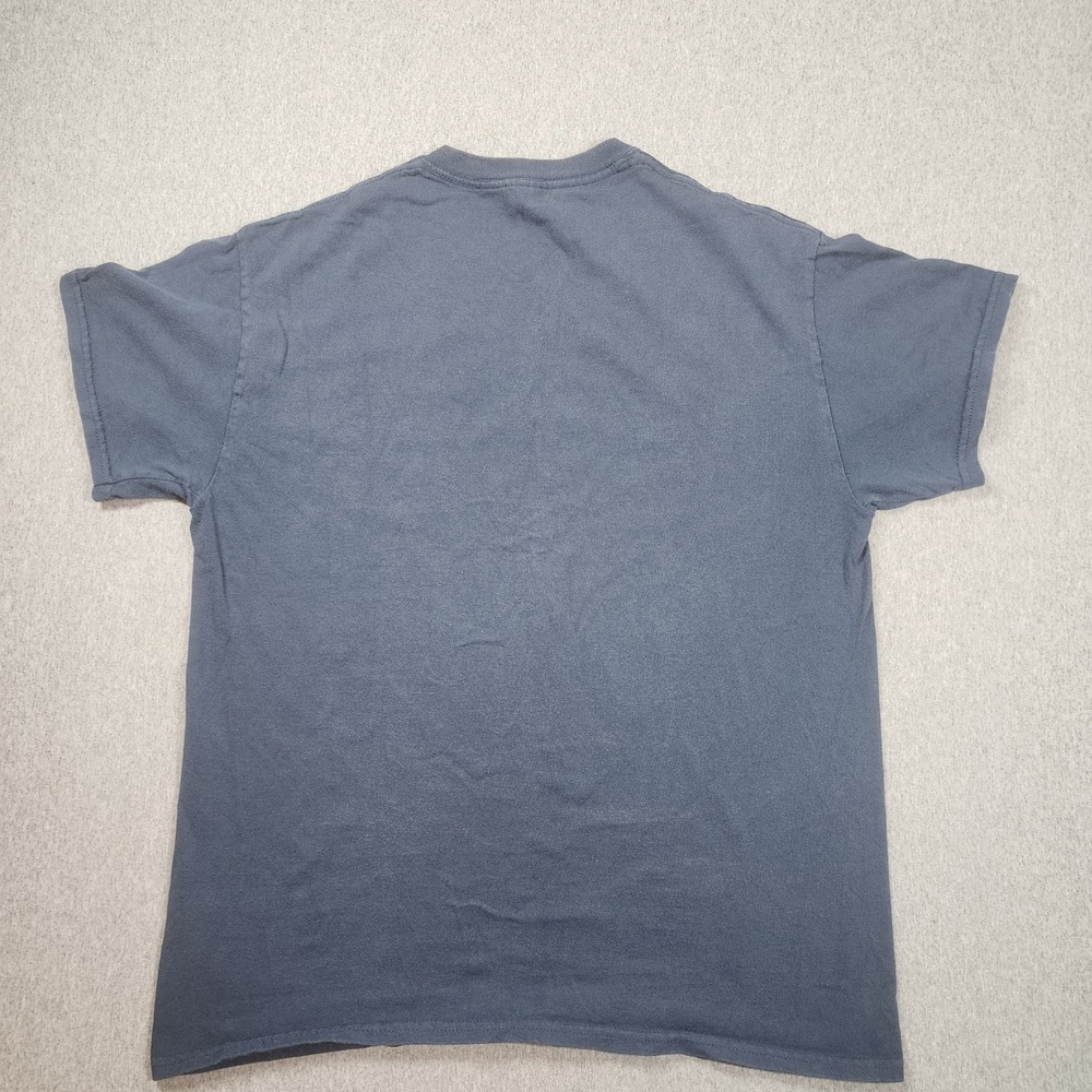 Gildan Bermuda Graphic Tee Kids Medium Navy Blue Good Distressed Souvenir Shirt - Picture 8 of 12